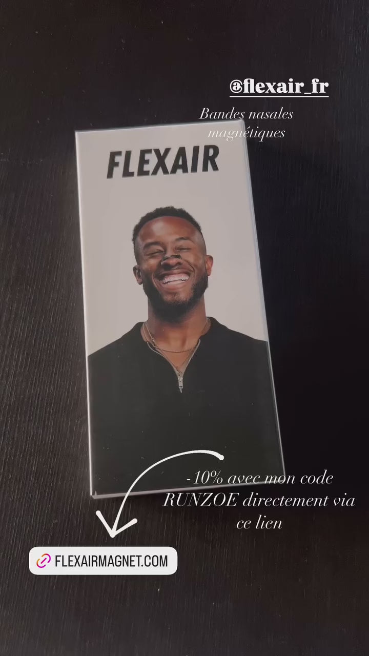La bande nasale magnétique Flexair™ V2 est conçue pour améliorer votre respiration nasale, augmentant ainsi vos performances sportives et favorisant un sommeil réparateur.